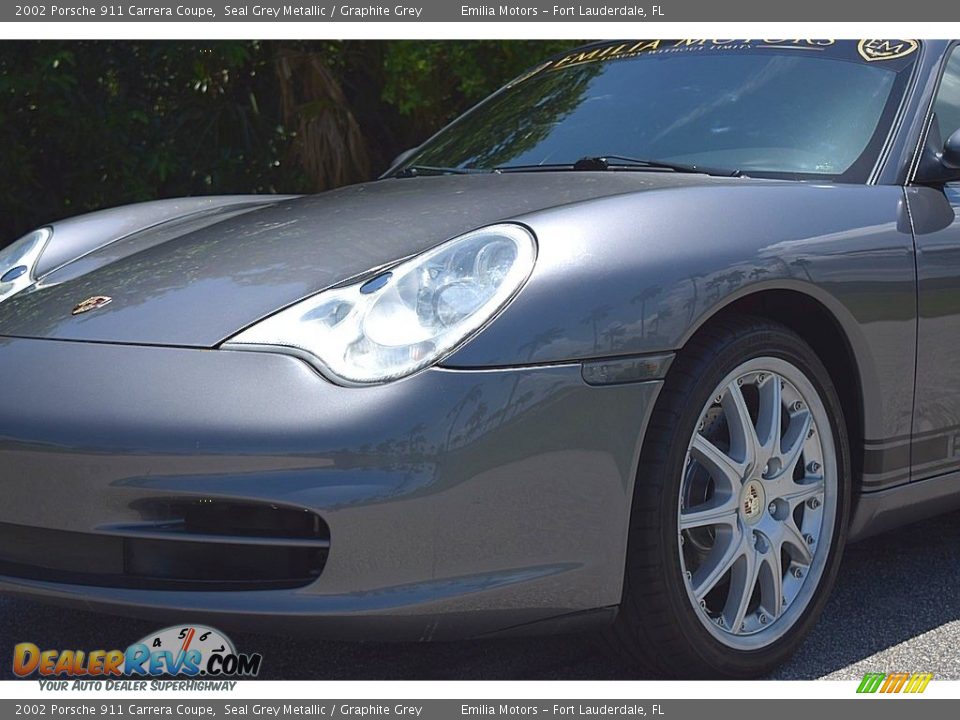 2002 Porsche 911 Carrera Coupe Seal Grey Metallic / Graphite Grey Photo #15