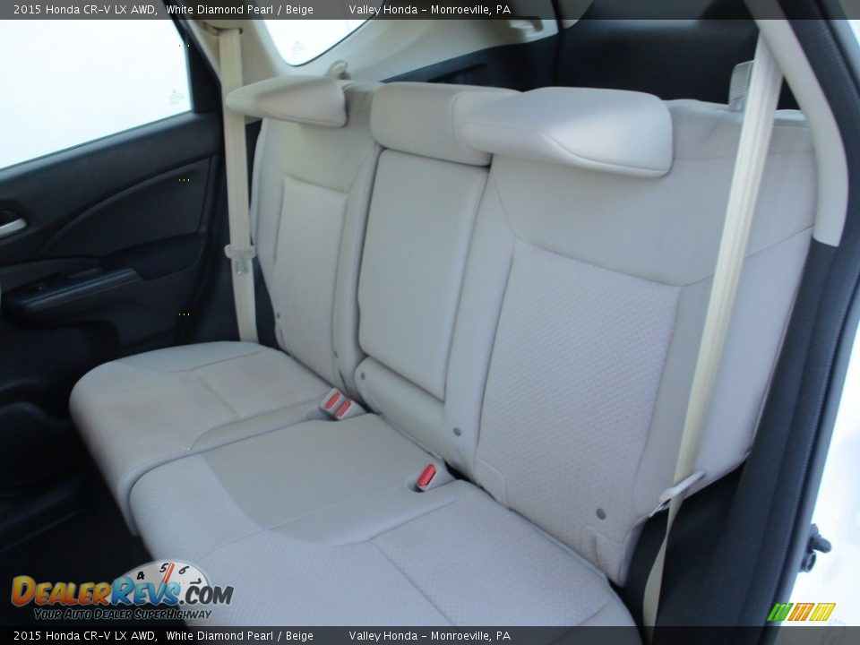 2015 Honda CR-V LX AWD White Diamond Pearl / Beige Photo #12