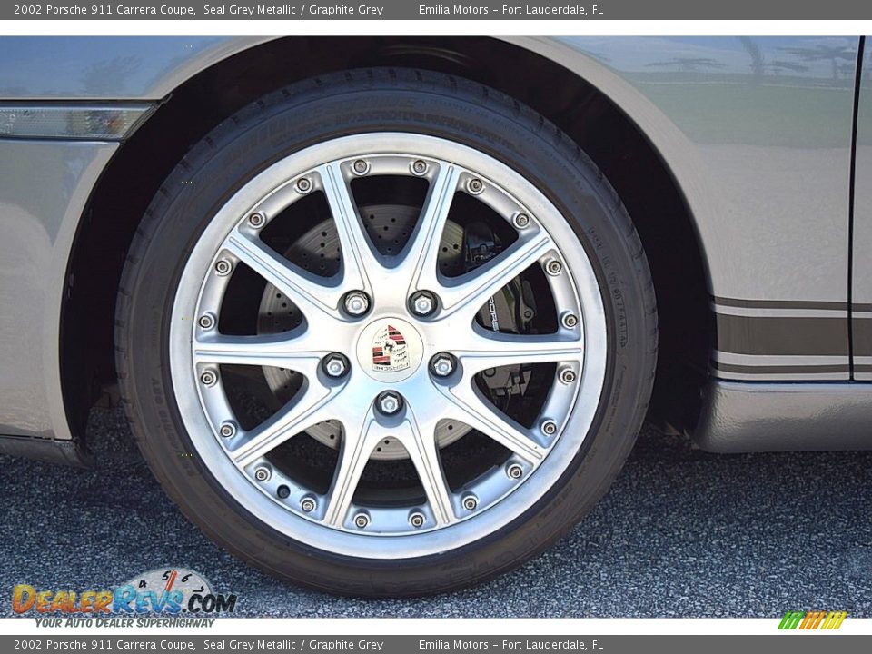 2002 Porsche 911 Carrera Coupe Seal Grey Metallic / Graphite Grey Photo #23