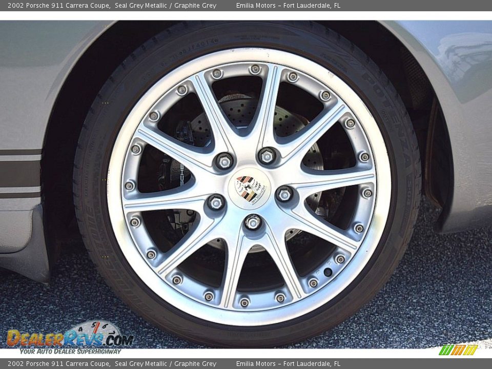 2002 Porsche 911 Carrera Coupe Seal Grey Metallic / Graphite Grey Photo #25