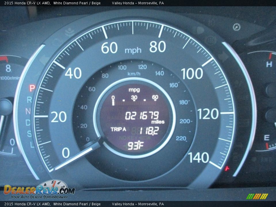 2015 Honda CR-V LX AWD White Diamond Pearl / Beige Photo #20