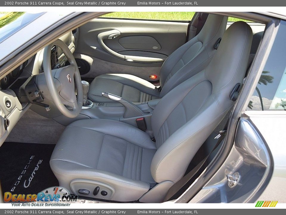 2002 Porsche 911 Carrera Coupe Seal Grey Metallic / Graphite Grey Photo #27
