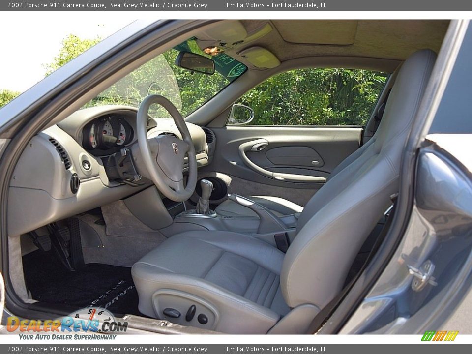 2002 Porsche 911 Carrera Coupe Seal Grey Metallic / Graphite Grey Photo #28
