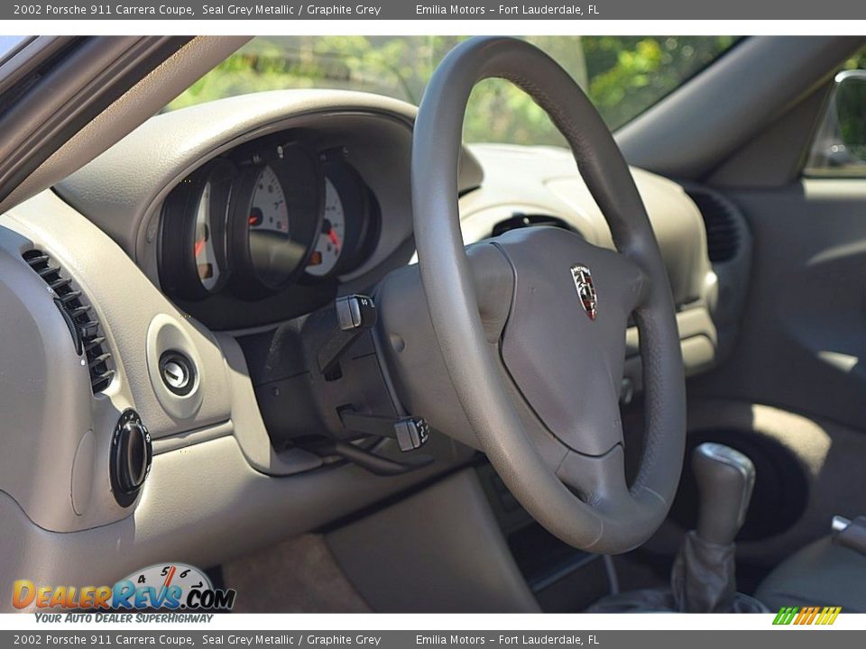 2002 Porsche 911 Carrera Coupe Seal Grey Metallic / Graphite Grey Photo #29