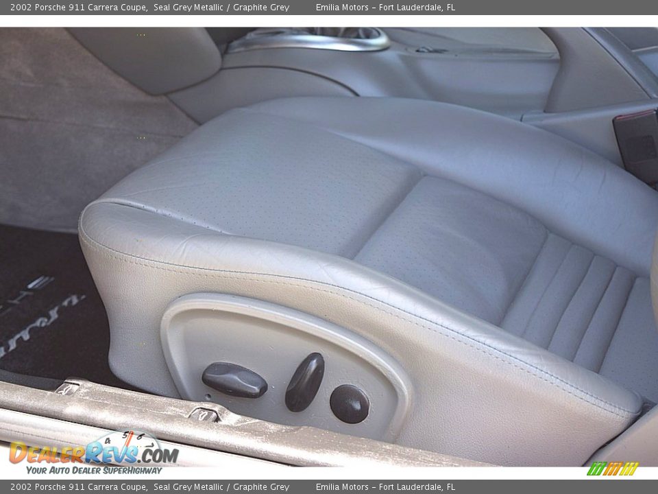2002 Porsche 911 Carrera Coupe Seal Grey Metallic / Graphite Grey Photo #30