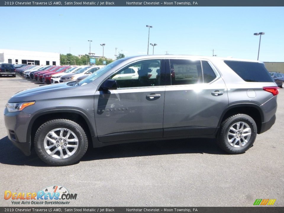 2019 Chevrolet Traverse LS AWD Satin Steel Metallic / Jet Black Photo #2