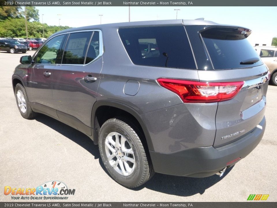 2019 Chevrolet Traverse LS AWD Satin Steel Metallic / Jet Black Photo #3