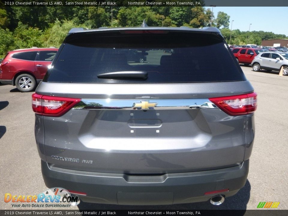 2019 Chevrolet Traverse LS AWD Satin Steel Metallic / Jet Black Photo #4