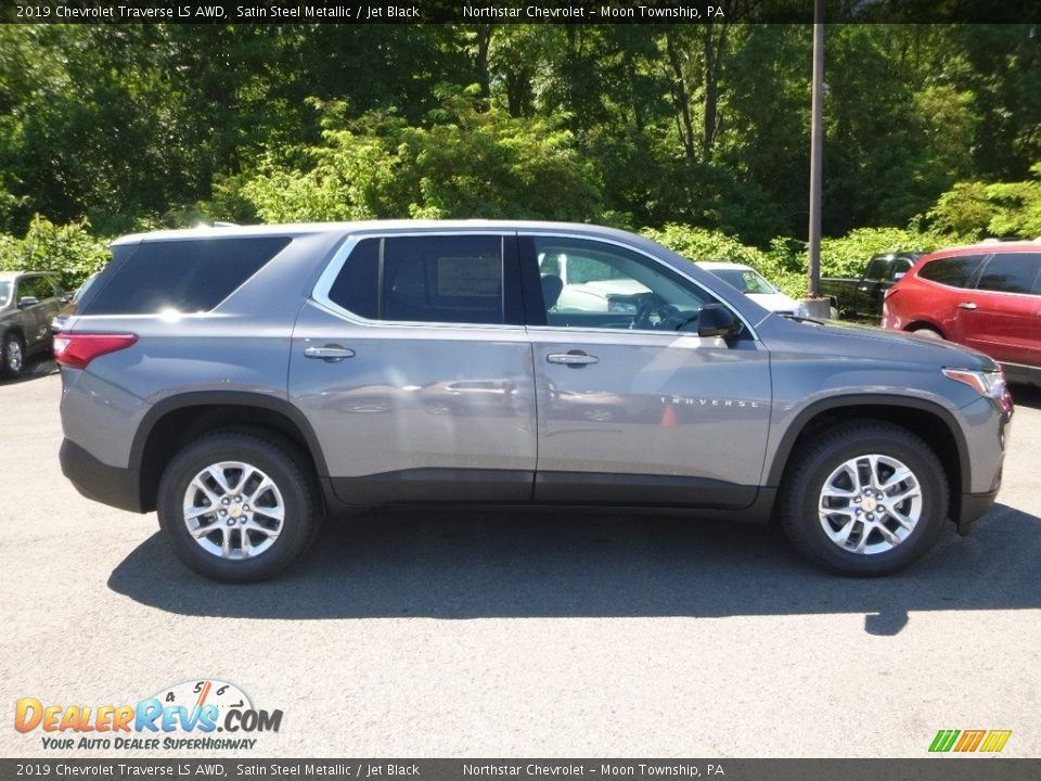 2019 Chevrolet Traverse LS AWD Satin Steel Metallic / Jet Black Photo #6
