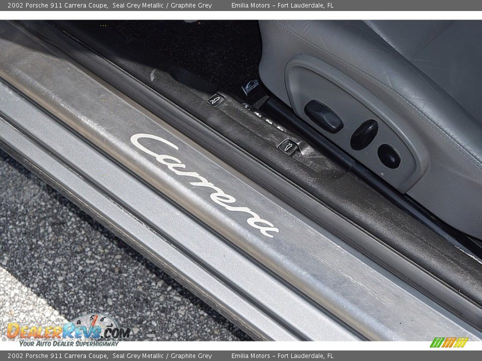 2002 Porsche 911 Carrera Coupe Seal Grey Metallic / Graphite Grey Photo #38