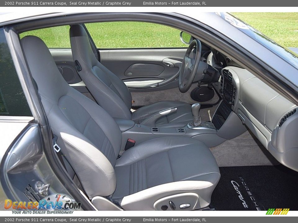 2002 Porsche 911 Carrera Coupe Seal Grey Metallic / Graphite Grey Photo #39