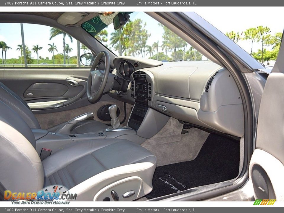 2002 Porsche 911 Carrera Coupe Seal Grey Metallic / Graphite Grey Photo #42