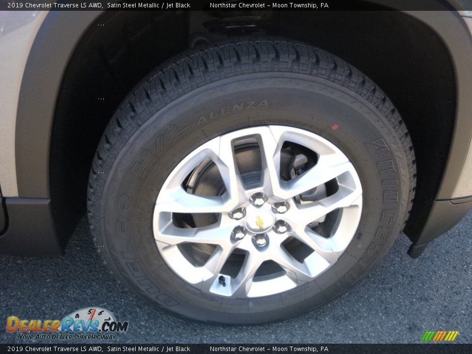 2019 Chevrolet Traverse LS AWD Satin Steel Metallic / Jet Black Photo #9