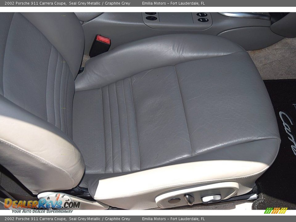 2002 Porsche 911 Carrera Coupe Seal Grey Metallic / Graphite Grey Photo #46