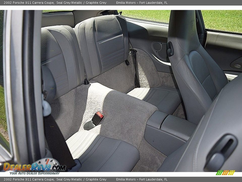 2002 Porsche 911 Carrera Coupe Seal Grey Metallic / Graphite Grey Photo #47