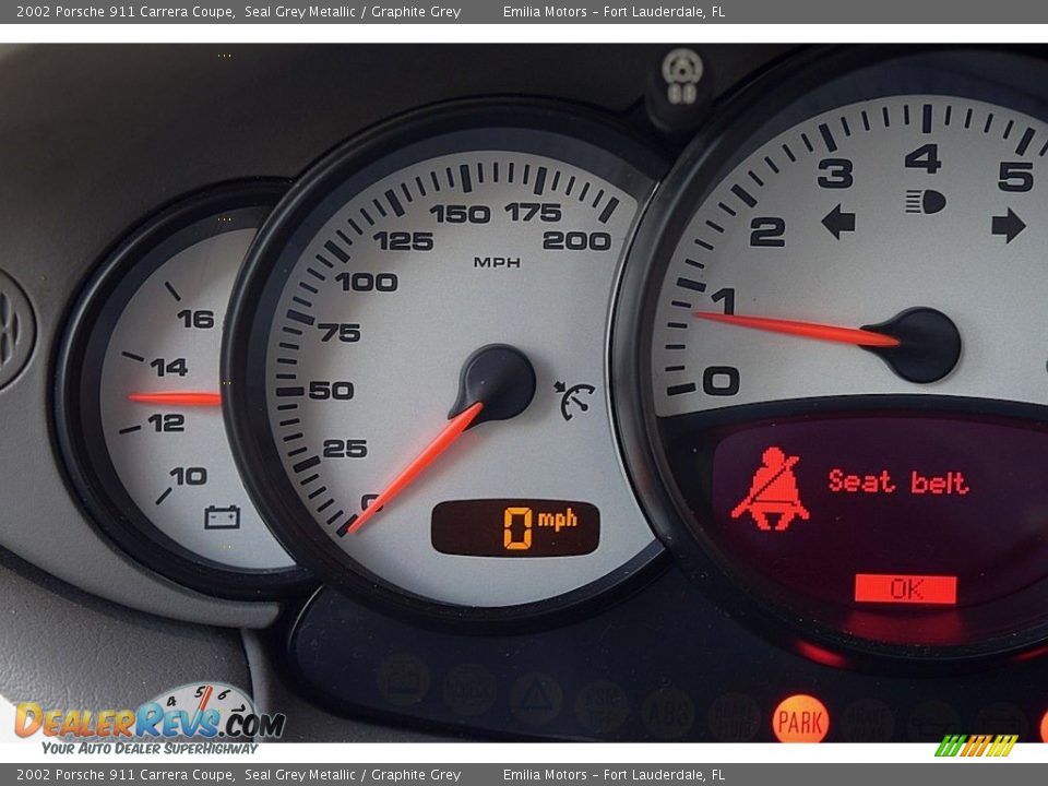 2002 Porsche 911 Carrera Coupe Seal Grey Metallic / Graphite Grey Photo #51
