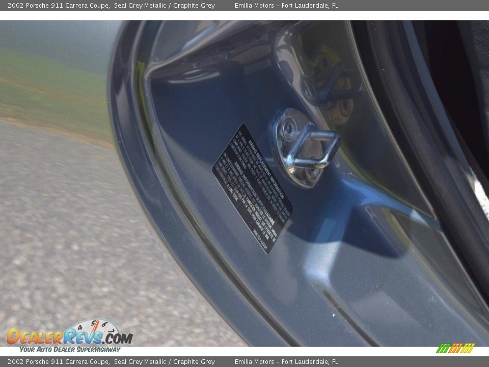 2002 Porsche 911 Carrera Coupe Seal Grey Metallic / Graphite Grey Photo #59