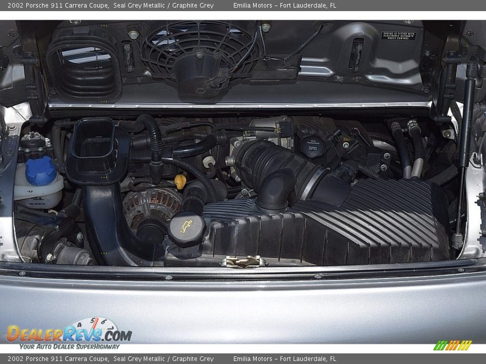 2002 Porsche 911 Carrera Coupe Seal Grey Metallic / Graphite Grey Photo #63