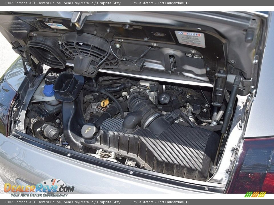 2002 Porsche 911 Carrera Coupe Seal Grey Metallic / Graphite Grey Photo #64