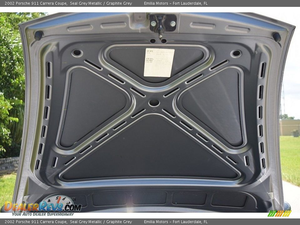 2002 Porsche 911 Carrera Coupe Seal Grey Metallic / Graphite Grey Photo #68