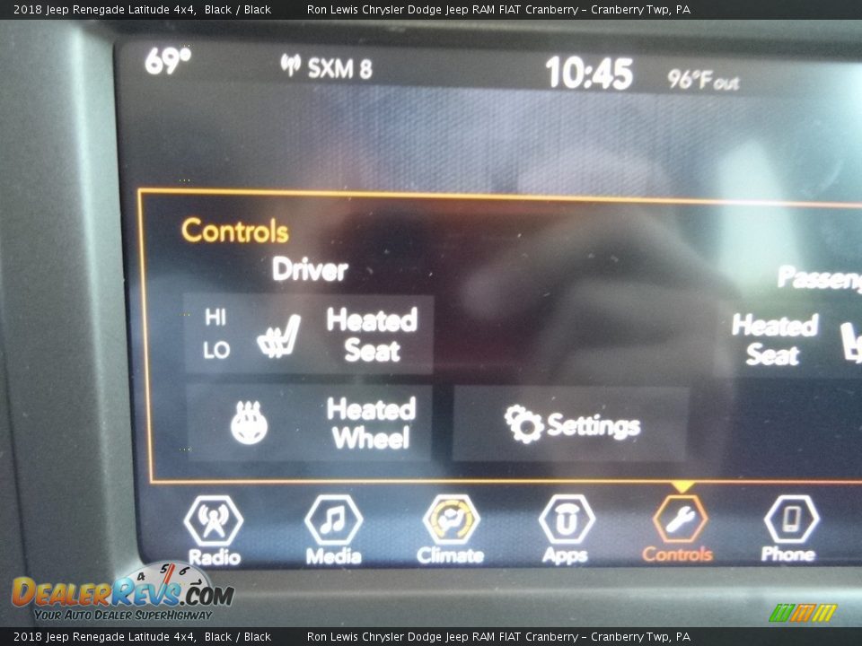 2018 Jeep Renegade Latitude 4x4 Black / Black Photo #17