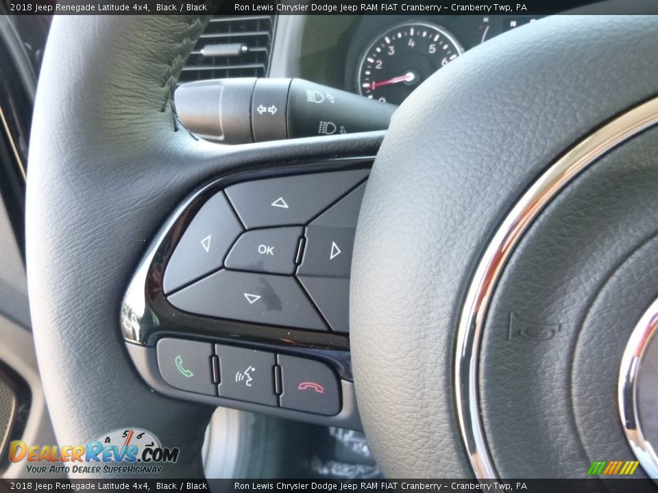 2018 Jeep Renegade Latitude 4x4 Black / Black Photo #19