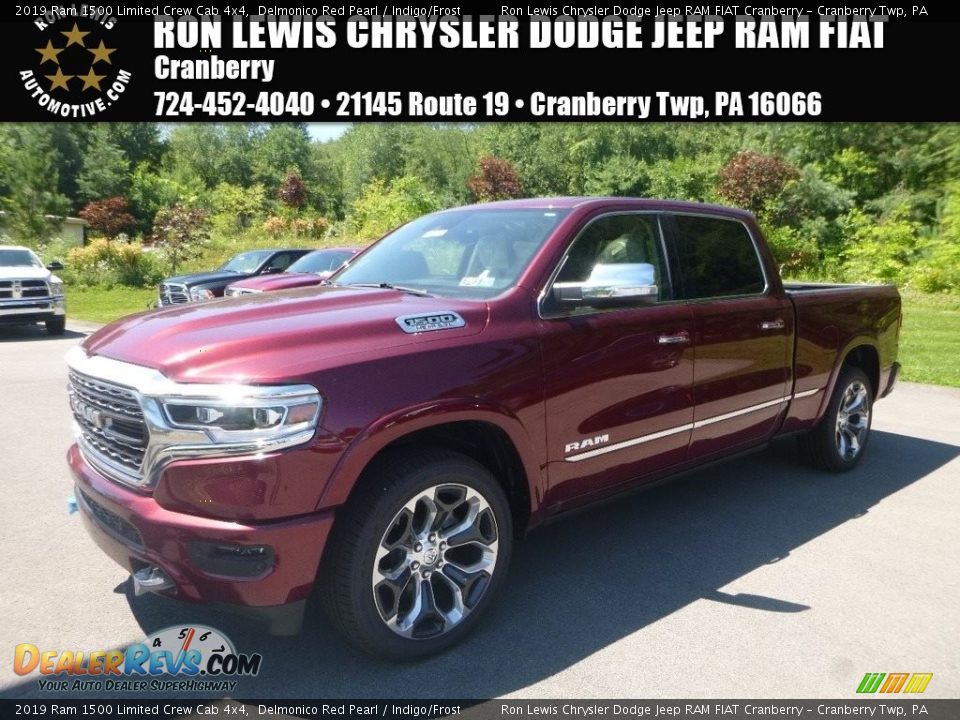 2019 Ram 1500 Limited Crew Cab 4x4 Delmonico Red Pearl / Indigo/Frost Photo #1