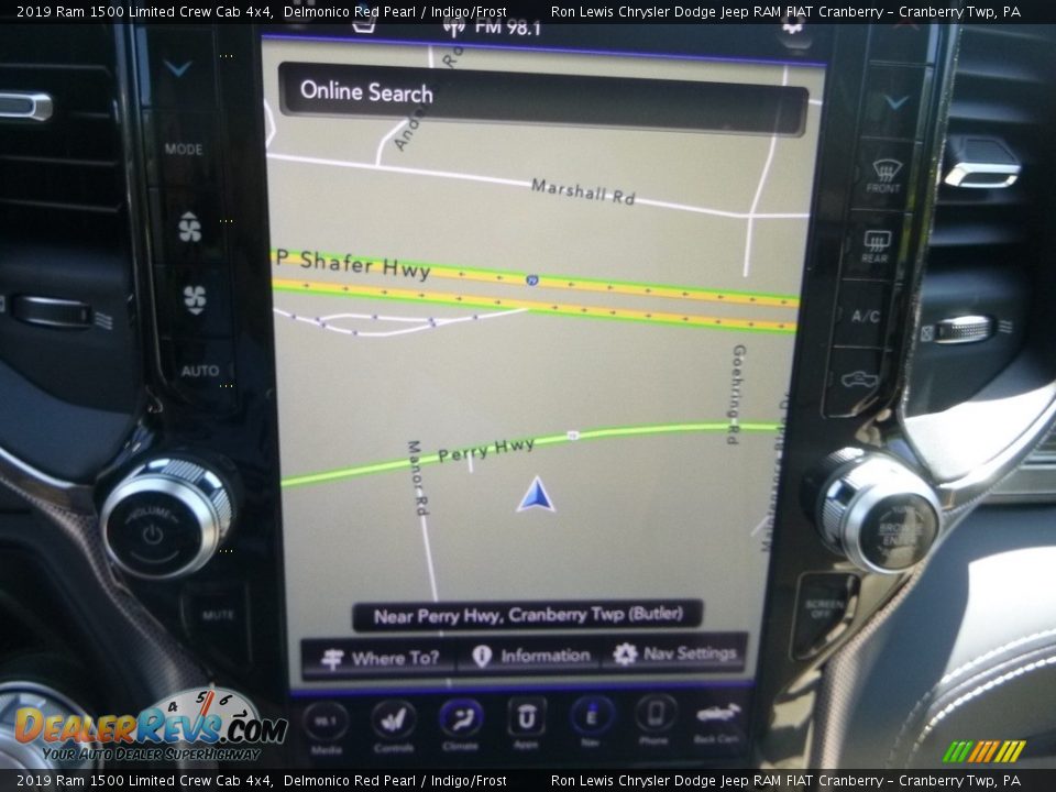 2019 Ram 1500 Limited Crew Cab 4x4 Delmonico Red Pearl / Indigo/Frost Photo #18