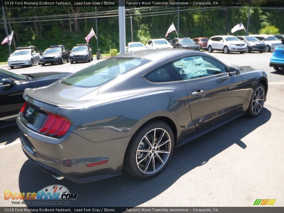 2018 Ford Mustang EcoBoost Fastback Lead Foot Gray / Ebony Photo #2