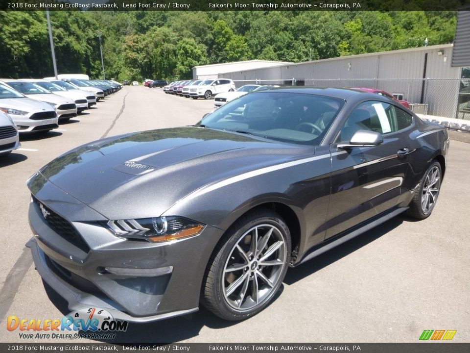 2018 Ford Mustang EcoBoost Fastback Lead Foot Gray / Ebony Photo #5