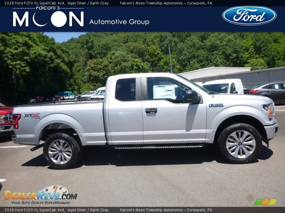 2018 Ford F150 XL SuperCab 4x4 Ingot Silver / Earth Gray Photo #1