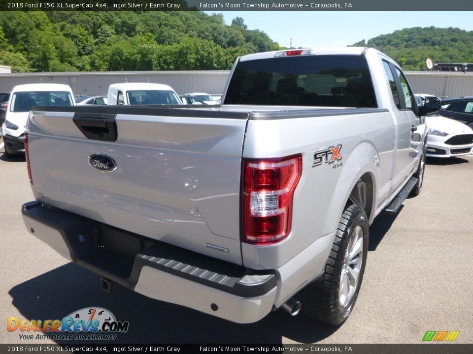 2018 Ford F150 XL SuperCab 4x4 Ingot Silver / Earth Gray Photo #2