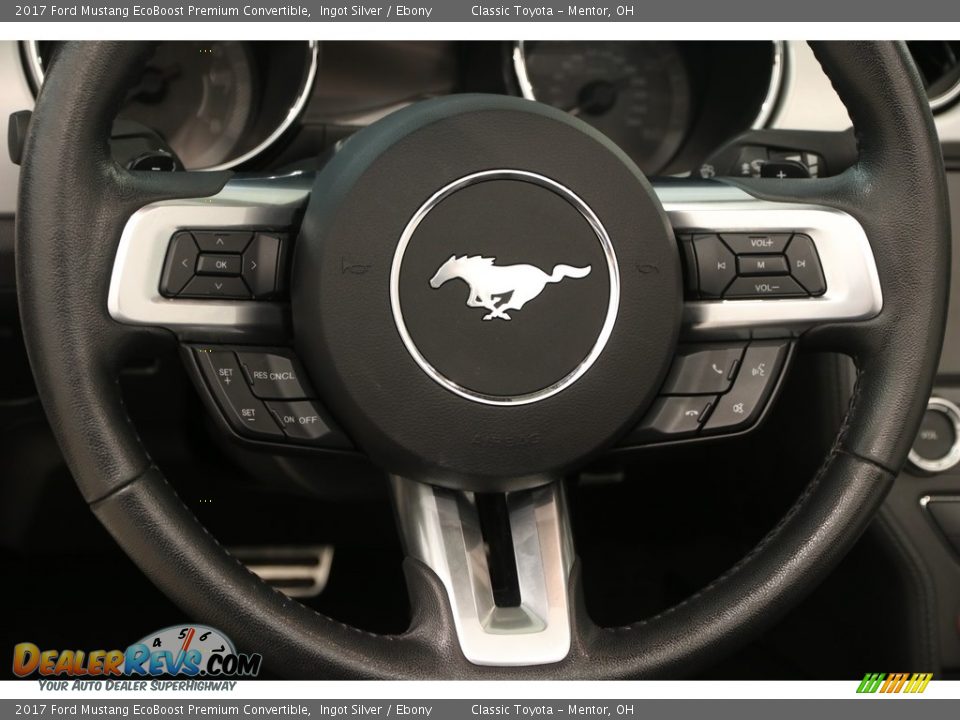 2017 Ford Mustang EcoBoost Premium Convertible Ingot Silver / Ebony Photo #8