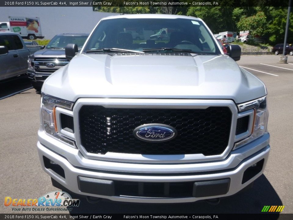 2018 Ford F150 XL SuperCab 4x4 Ingot Silver / Earth Gray Photo #4