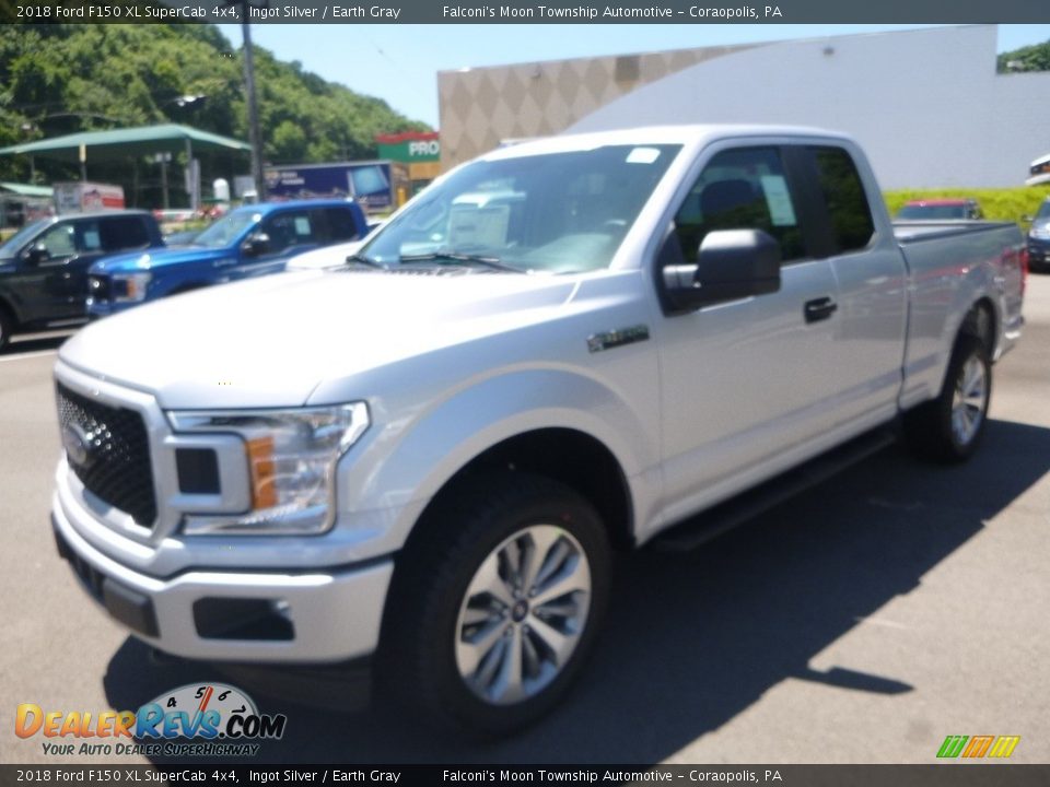 2018 Ford F150 XL SuperCab 4x4 Ingot Silver / Earth Gray Photo #5