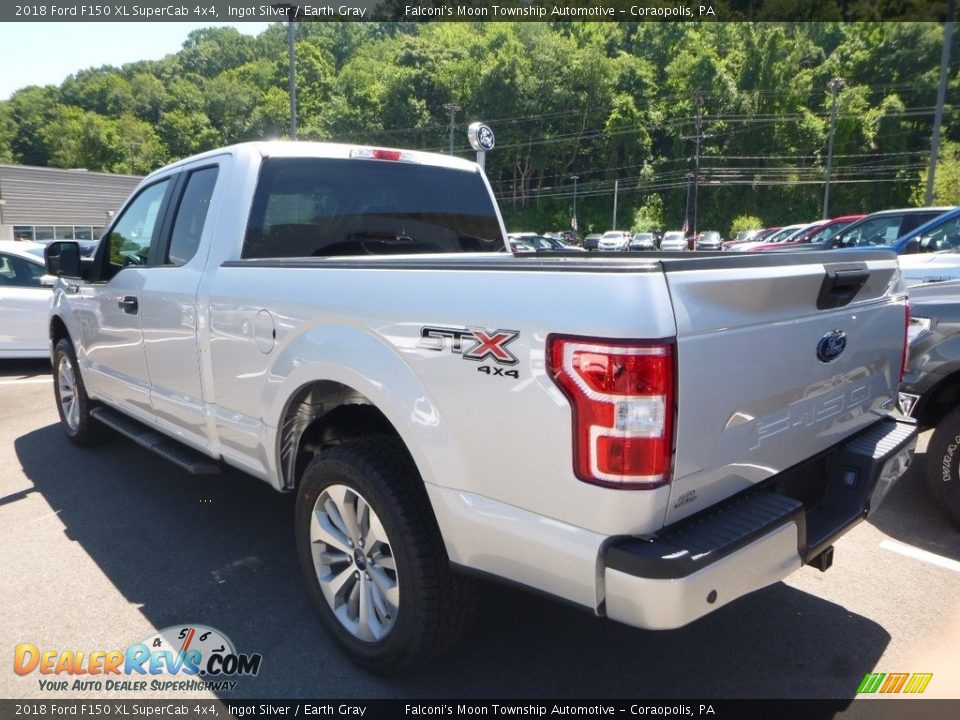 2018 Ford F150 XL SuperCab 4x4 Ingot Silver / Earth Gray Photo #6