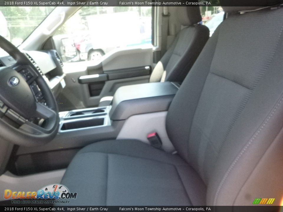 2018 Ford F150 XL SuperCab 4x4 Ingot Silver / Earth Gray Photo #9