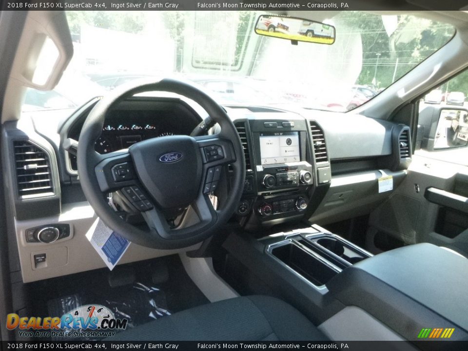 2018 Ford F150 XL SuperCab 4x4 Ingot Silver / Earth Gray Photo #12