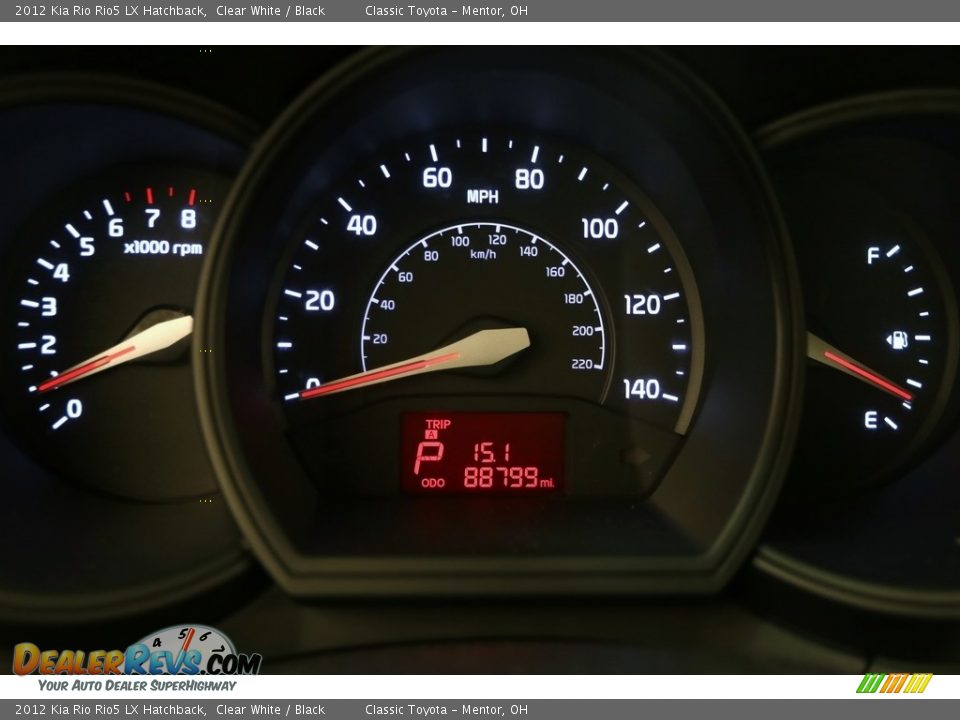 2012 Kia Rio Rio5 LX Hatchback Clear White / Black Photo #7