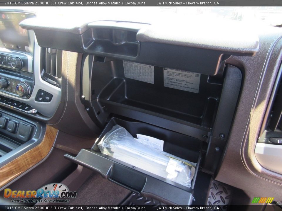 2015 GMC Sierra 2500HD SLT Crew Cab 4x4 Bronze Alloy Metallic / Cocoa/Dune Photo #24