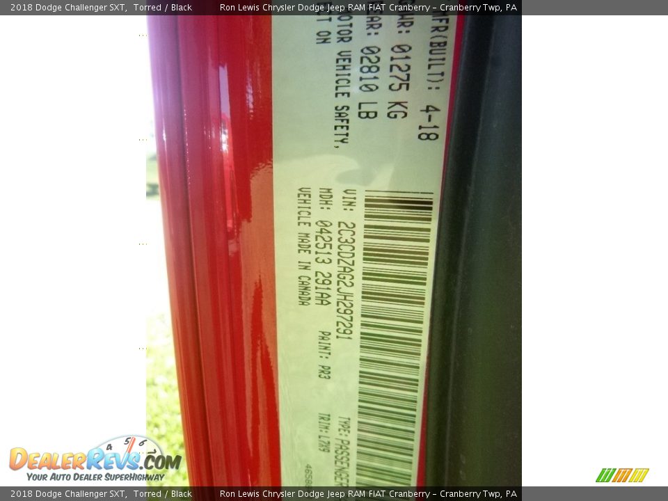 2018 Dodge Challenger SXT Torred / Black Photo #16