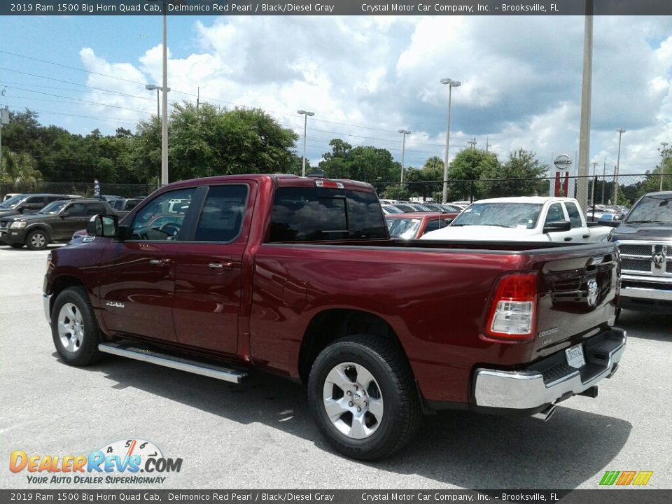 2019 Ram 1500 Big Horn Quad Cab Delmonico Red Pearl / Black/Diesel Gray Photo #2