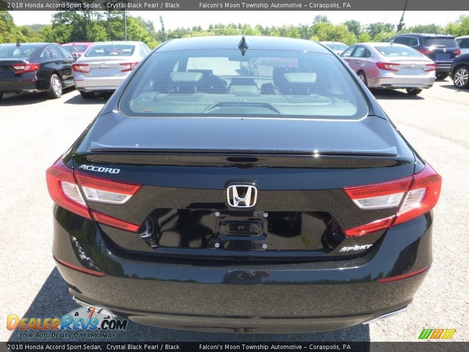 2018 Honda Accord Sport Sedan Crystal Black Pearl / Black Photo #3