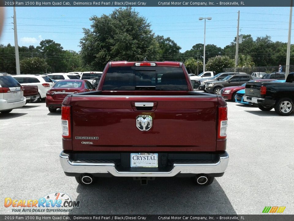 2019 Ram 1500 Big Horn Quad Cab Delmonico Red Pearl / Black/Diesel Gray Photo #3
