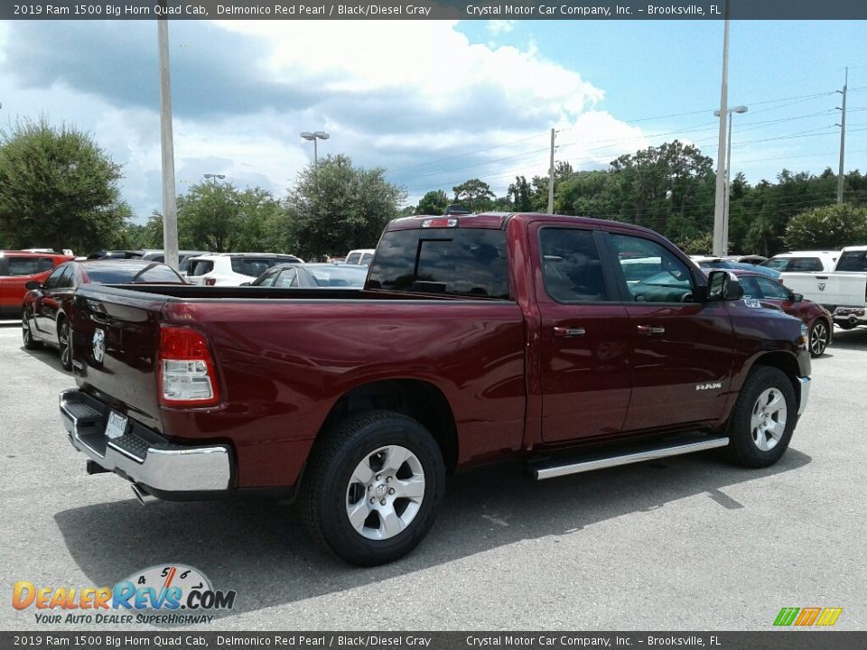 2019 Ram 1500 Big Horn Quad Cab Delmonico Red Pearl / Black/Diesel Gray Photo #4
