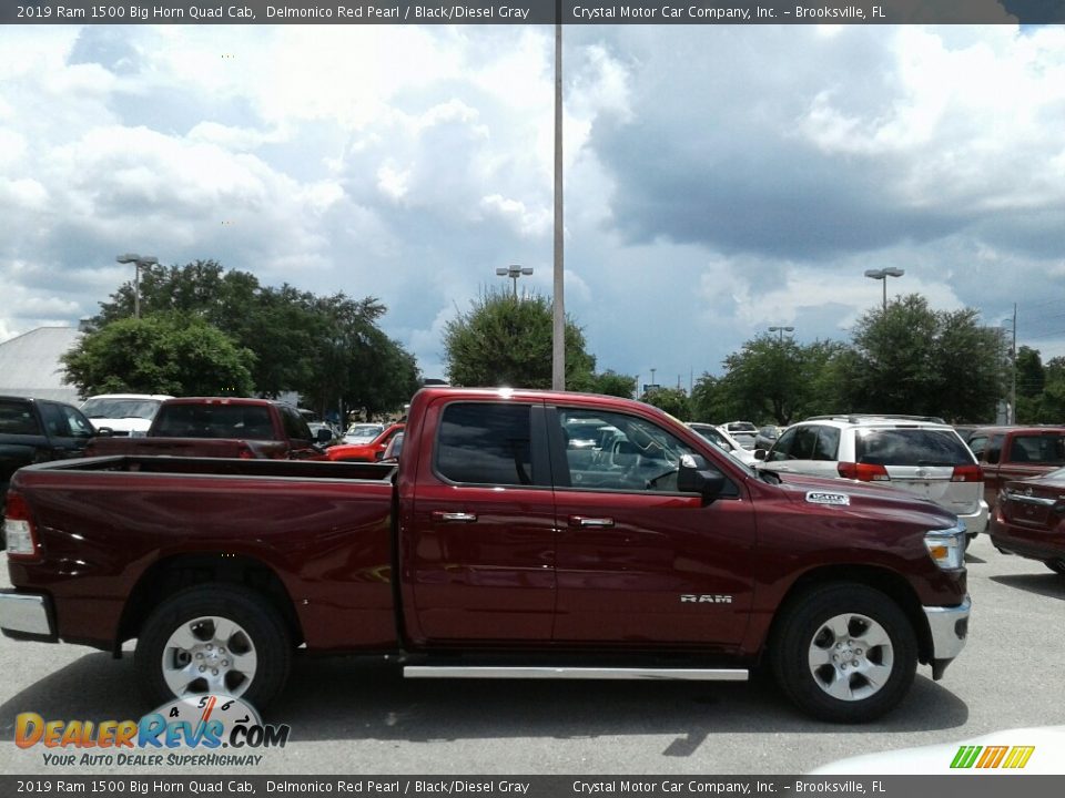 2019 Ram 1500 Big Horn Quad Cab Delmonico Red Pearl / Black/Diesel Gray Photo #5