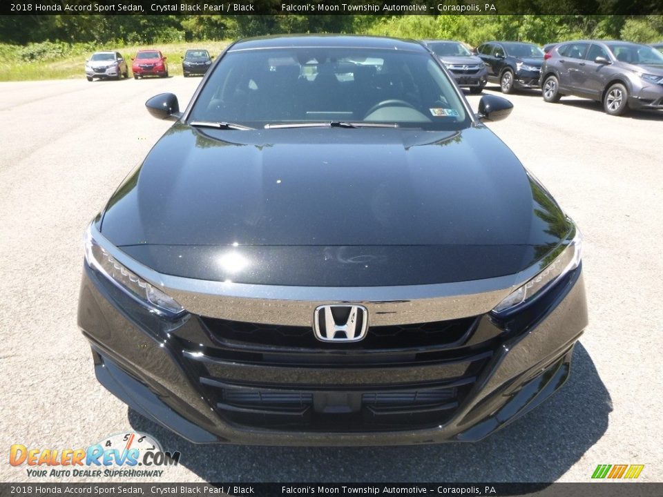 2018 Honda Accord Sport Sedan Crystal Black Pearl / Black Photo #6