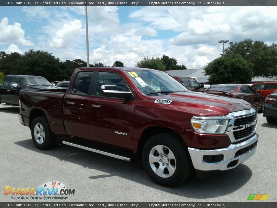 2019 Ram 1500 Big Horn Quad Cab Delmonico Red Pearl / Black/Diesel Gray Photo #6