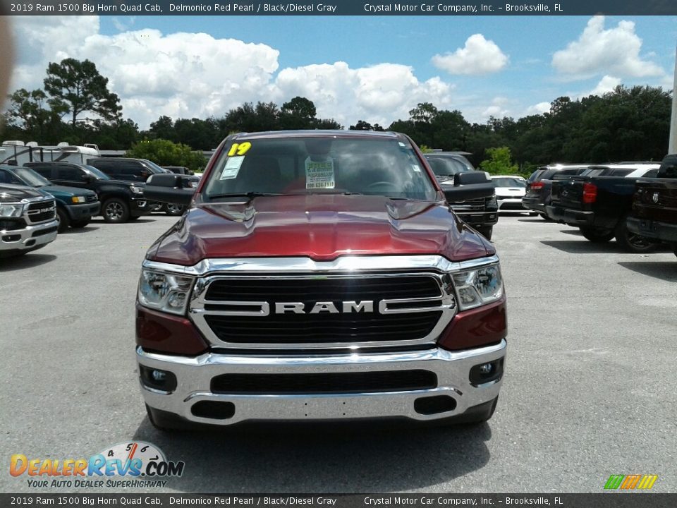 2019 Ram 1500 Big Horn Quad Cab Delmonico Red Pearl / Black/Diesel Gray Photo #7