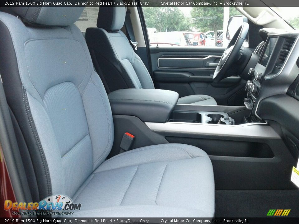 2019 Ram 1500 Big Horn Quad Cab Delmonico Red Pearl / Black/Diesel Gray Photo #11